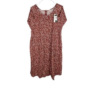 Kindred Bravely Universal Labor Delivery Gown Rosewood Pink Polka Dot New S/M/L